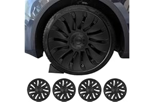 SWEETGLOW Tesla Model Y 19" Wheel Covers - Matte Black ABS Hubcaps with Rim Protectors | Compatible with 2021-2024 Model Y, not Compatible with Tesla Y Juniper 2026