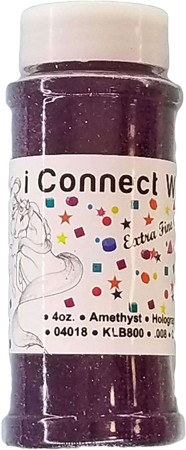 ICW Glitter Amethyst Extra Fine Holographic Deep Purple Glitter Nails, Makeup, Tumblers or Crafts