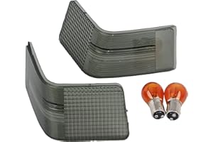 XMMT Smoke Tour Pak Lenses Kit Replacement for Harley Touring Electra Glide Ultra Classic 2007-2013 & Tour Glide Ultra Classic 1989-1996