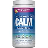 Natural Vitality Calm Magnesium 16oz Powder | Raspberry Lemon Flavored Supplement | Non-GMO, Vegan & Gluten Free Formula