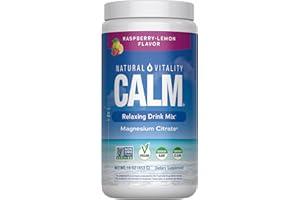 Natural Vitality Calm, Magnesium Citrate Supplement, Anti-Stress Drink Mix Powder, Gluten Free, Vegan, & Non-GMO, Raspberry Lemon, 16 oz
