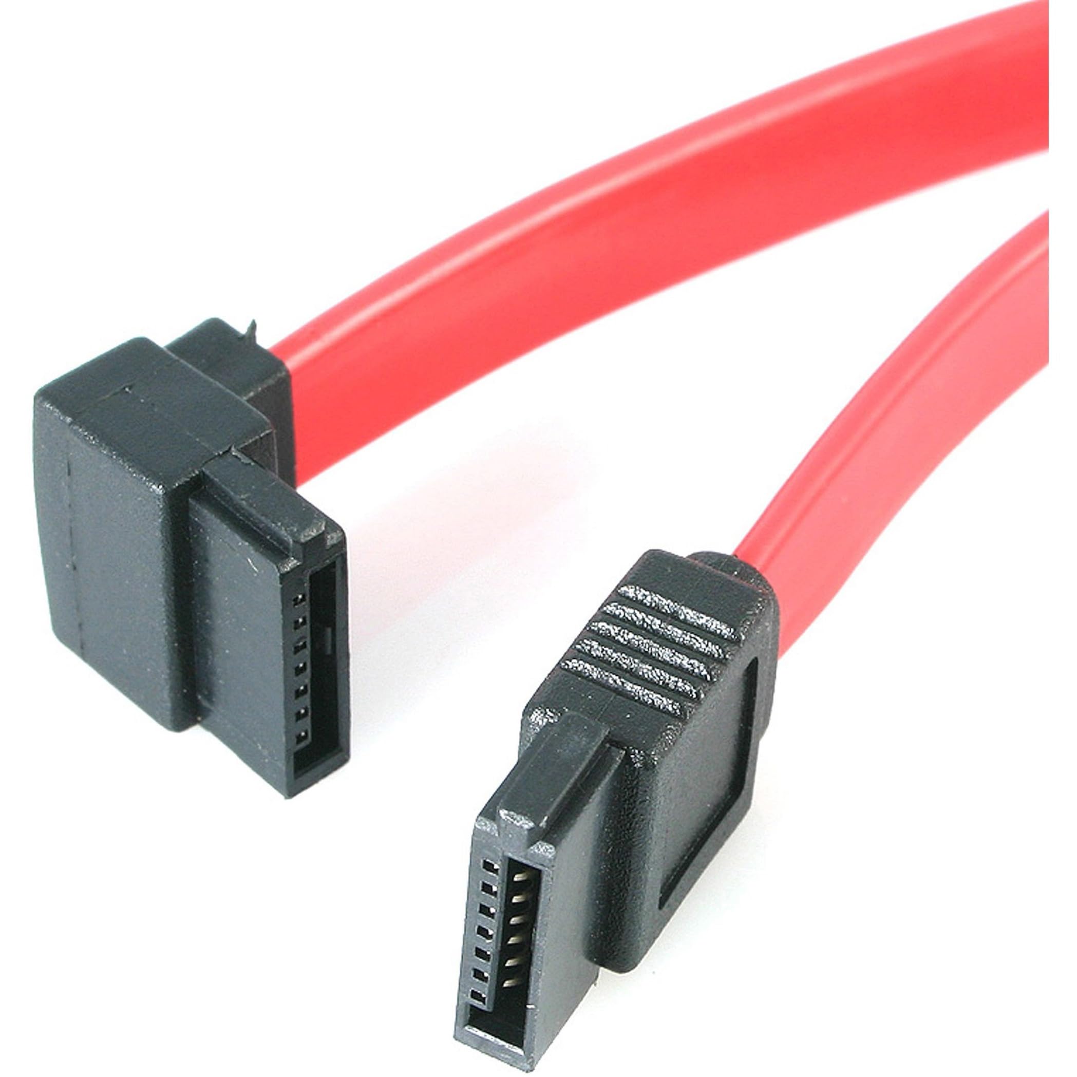 StarTech.com 30cm Left Angled SATA Extension Cable - Red