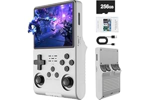 OROMVO R40S PRO Retro Gaming Console, 30000+ HD Games Handheld Game Console, 3800mAh Rechargeable Mini Retro Video Console with 256GB TF Card, Portable Pocket Arcade (White)
