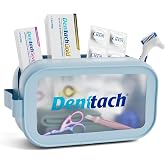 Denture Starter Kit, 9 Piece Kit Includes Denttach Seven Thermoplastic Denture Adhesive, Gold Denture Adhesive, Clean Tablets, Case, Brush, Scissors, Tweezers, Microfiber Towel &amp; Travel Case