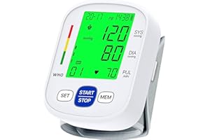 Blood Pressure Monitor for Home Use, Wrist Accurate Automatic Blood Pressure Machine with 2x99 Memory and 5.3"-7.67" Adjustab