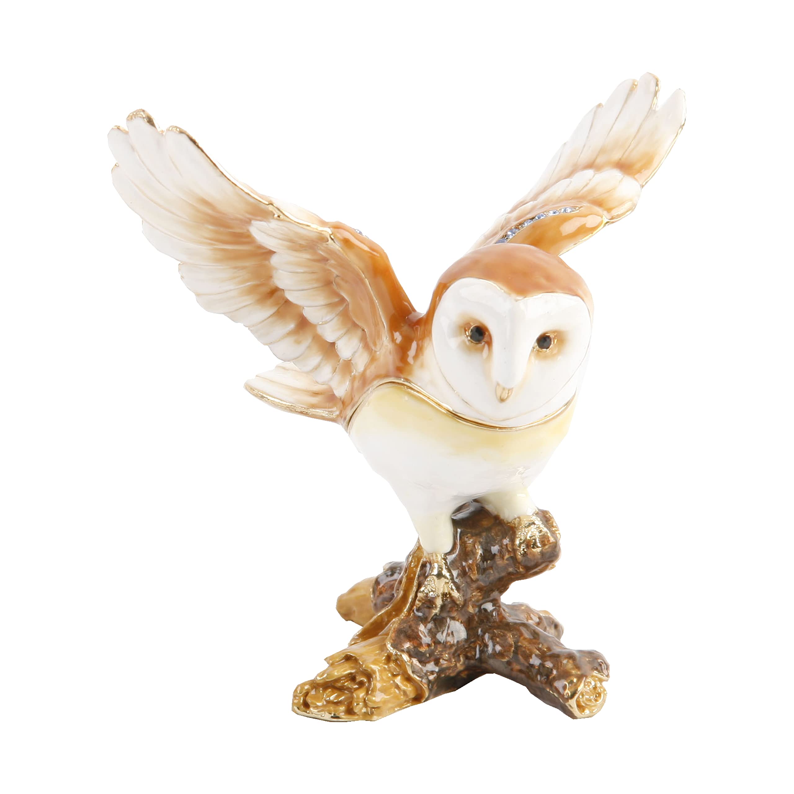 Owl with Wings Outstretched Trinket Box - Ornament - Treasured Trinkets