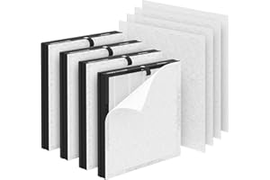 SAKEGDY HY4866 Air Purifier Filters, 4 H13 True HEPA & Extra 4 Pre-Filter for MORENTO HY4866, Pureborne HY4866, WESTHEY HY486
