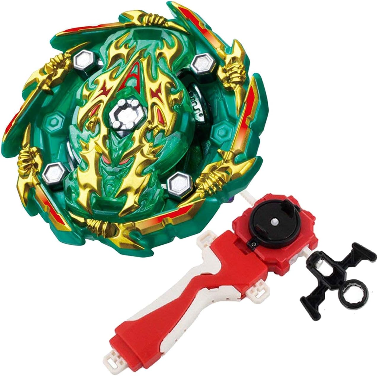 Bey Burst Evolution Turbo Battling Tops Blade God Bey Lr Launcher Grip Spryzen Starter Set B-135 Booster Bushin Ashura.Hr.Kp Heaven Attack Gyro Bay Battle Gaming Tops Novelty Spinning Toy Gift for Boy