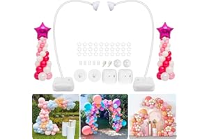 CADEYA Balloon Arch Kit, 8.2ft Height & 8.2ft Width Free Bending Balloon Arch Stand, Balloon Arch Frame with Water-Filled Base for Baby Shower, Wedding, Birthday Party Decoration Supplies
