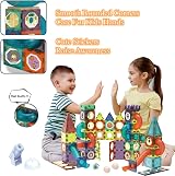 BINZKBB Light Magnetic Tiles 110pc Set Glow in the Dark STEM Construction Toys view 5