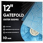 Gatefold Record Sleeves Albums Covers: 12 inch Vinyl Record Outer Sleeves 3 Mil Plastic Clear LP Protective Sleeves, 10pcs