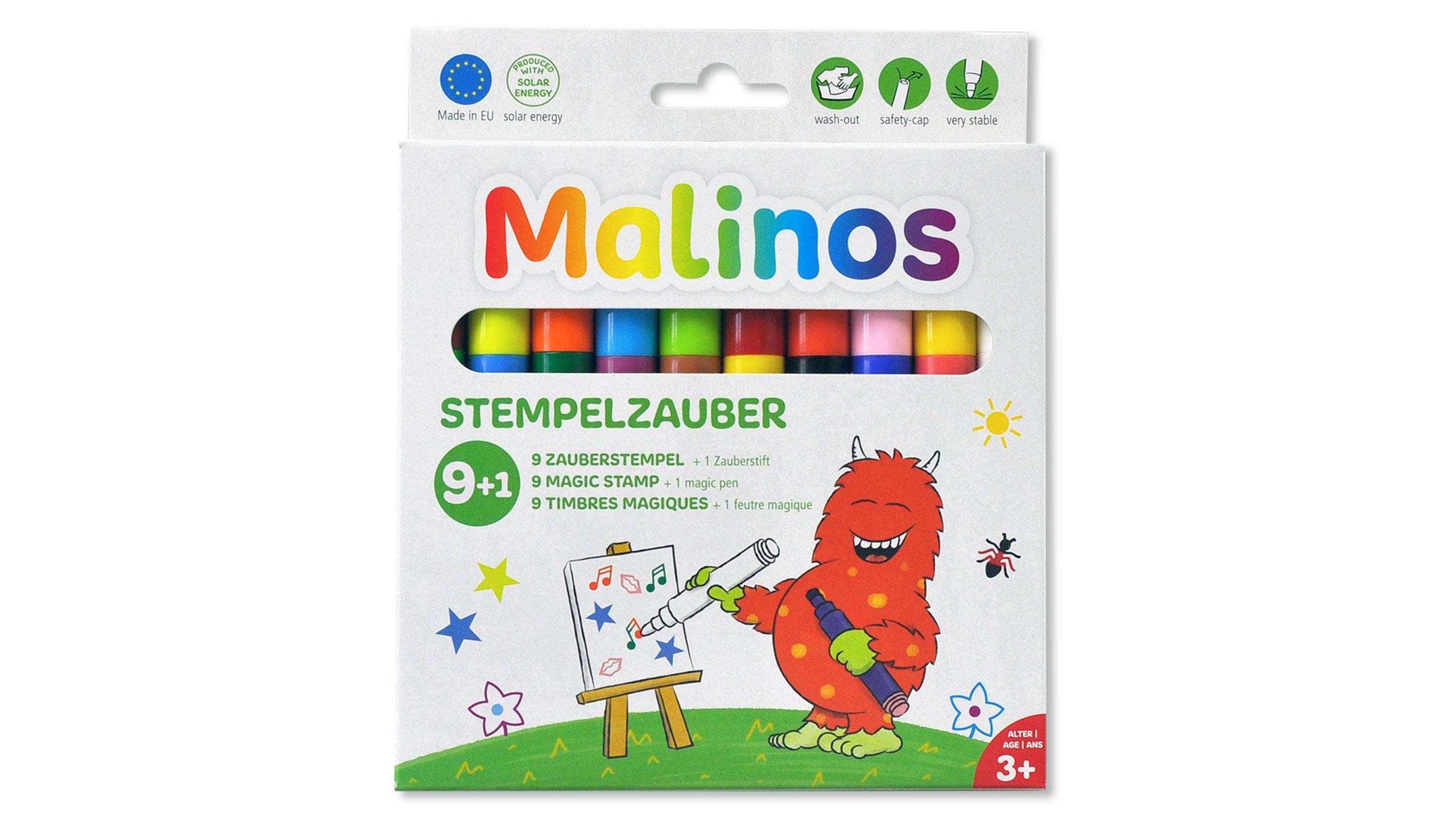 Amewi 300008 - Malino's Stamp Magic, 9 + 1 Stamp Magic Markers