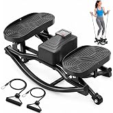 Yagud Rocking Stepper, Side to Side Mini Stair Stepper for Home &amp; Office | 350 LBS Heavy Duty Rocking Stepper, Knee-Friendly Low-Impact Mini Stair Stepper for Full Body Workout at Home or Office