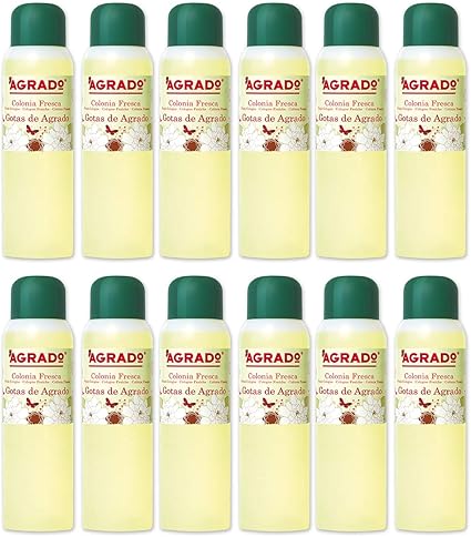 Agrado - Colonia Fresca Gotas de Agrado 1000 ml. Pack de 12 unidades