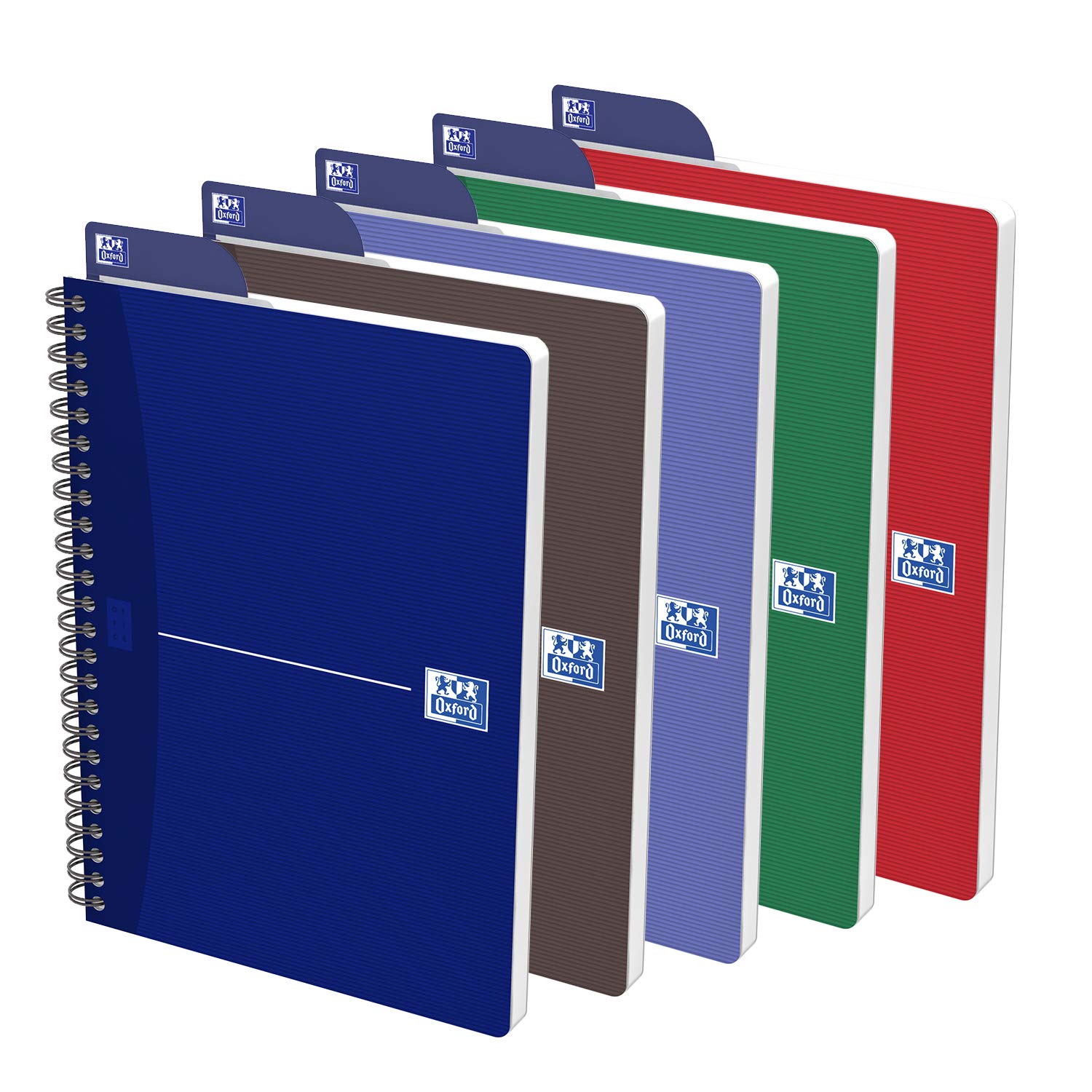 Oxford Office Essentials Spiral Book A5, Kariert Assorted Colours