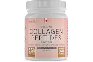 MetaLife Hydrolyzed Collagen Peptides Powder (Type 1 & 3) 567g (66 Servings) – Grass-Fed Bovine, Unflavored, Made in Canada, 