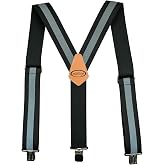 MELOTOUGH Reflective Safety Suspenders|Work Suspenders with Hi Viz Reflective Strip Hold Up Tool Belt Suspenders