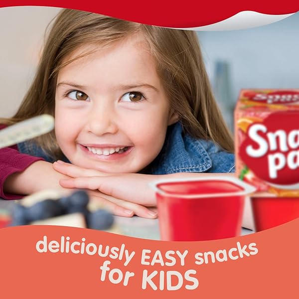 SNACK PACK STRAWBERRY AND ORANGE FLAVORED JUICY GELS, 4 COUNT SNACK CUPS