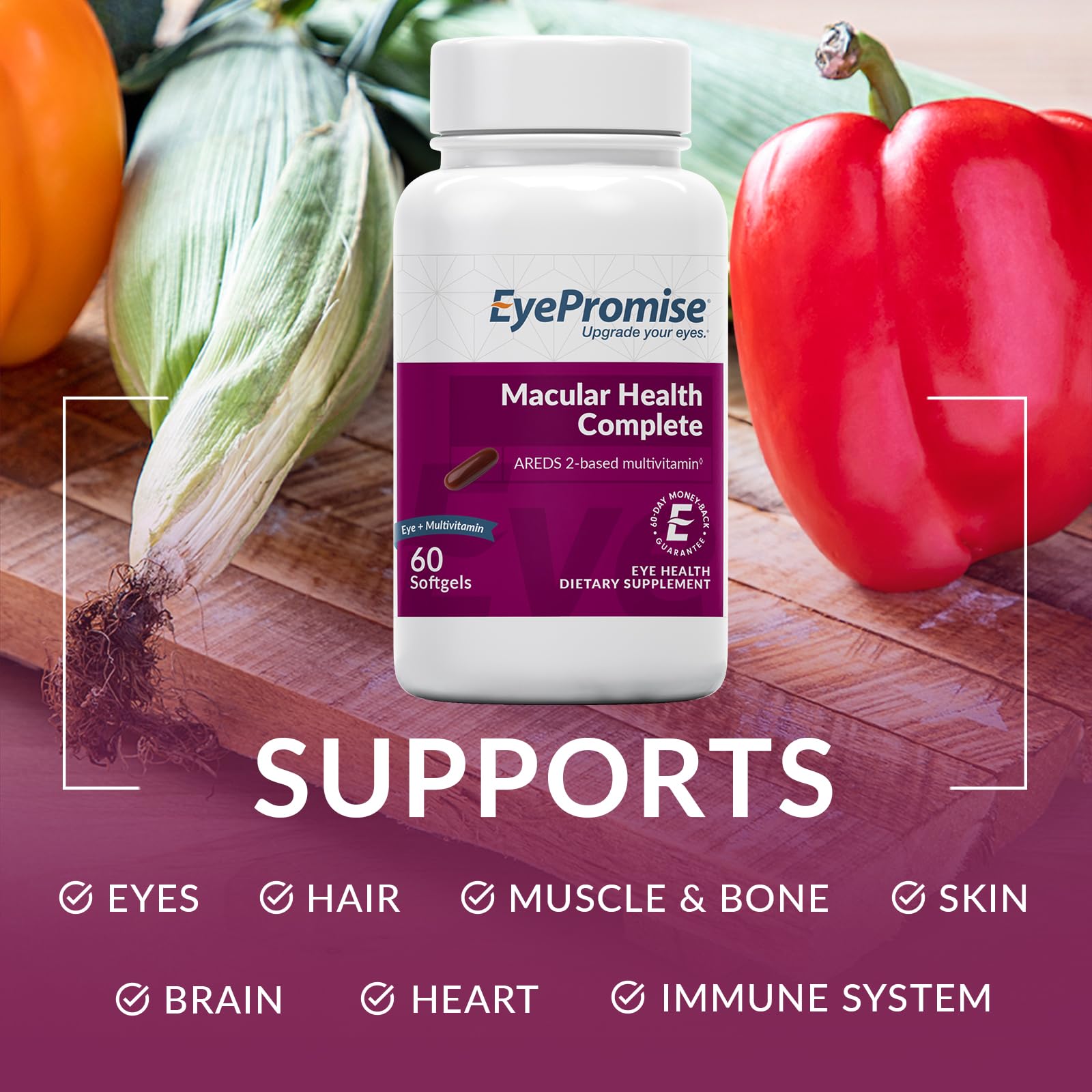 EyePromise Macular Health Complete Supplement - 60 Softgels, 30-Day Supply - Complete Macular Support with 10mg Lutein & Zeaxanthin