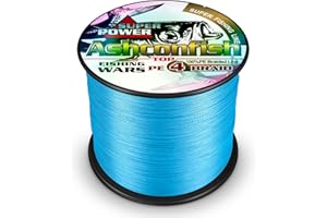 Ashconfish Braided Fishing Line- 4 Strands Super Strong PE Fishing Wire- 6lb to 100lb Test-100M/300M/500M/1000M(109Yards/328Yards/547Yards/1093Yards)-Abrasion Resistant - Zero Stretch-Multiple Colors