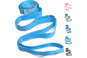 ADALT LION Stretching Strap Yoga Strap for Physical Therapy, Stretch Straps for Home Workout, Pilates and Gymnastics, 10 Loops Non-Elastic Stretch Bands with Exercise Book for Women & Men