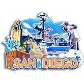 Quwsne Refrigerator Magnet San Diego California United States Fridge Magnet City Travel Souvenirs Tourist Gifts 3D Classic Landmarks Handmade Crafts Home Decoration -229