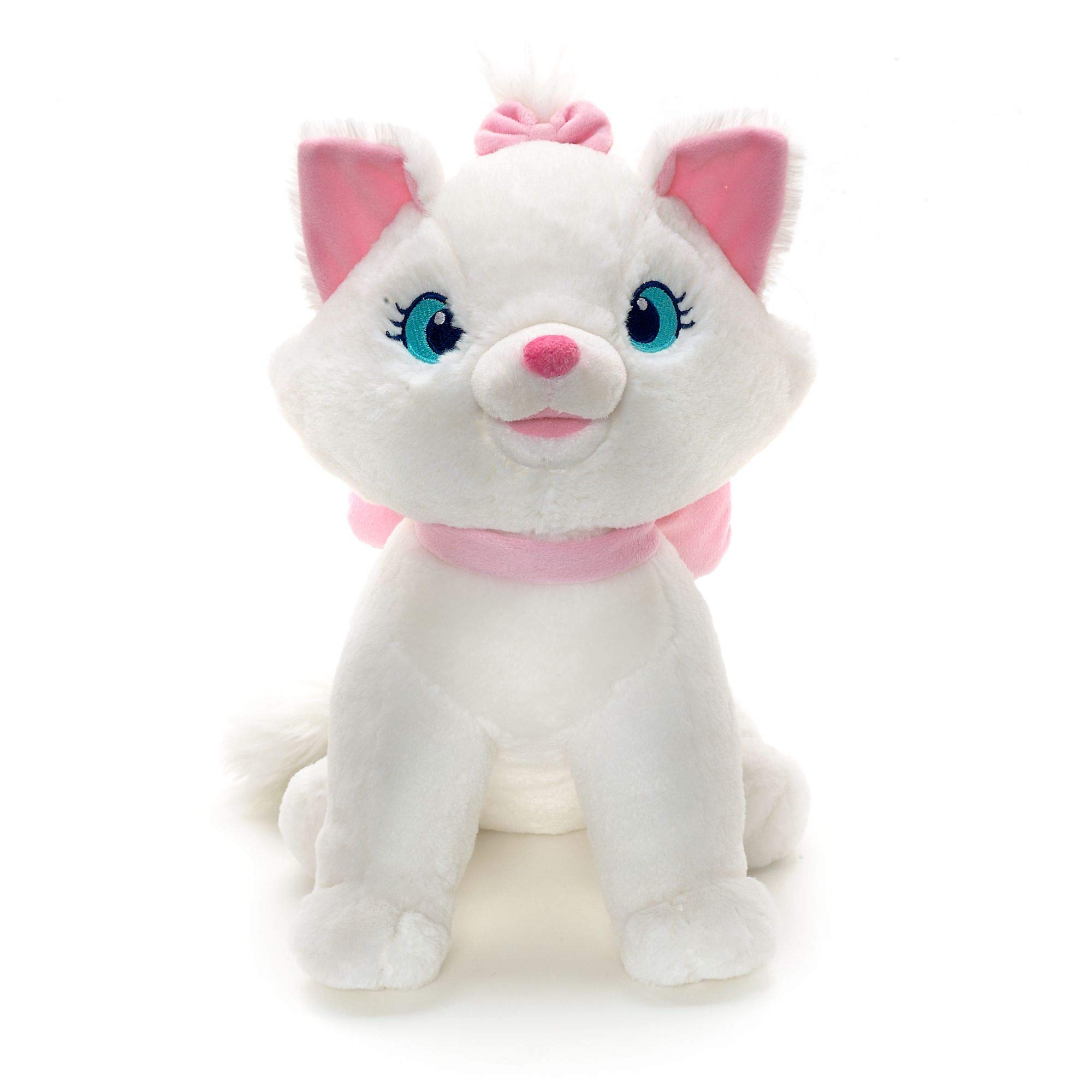 Disney Store Official Marie Medium Soft Toy for Kids, The Aristocats Kitten, 32cm/12”, Plush Cuddly Classic Character, Pampered White Cat with Embroidered Details and Soft Feel Finish