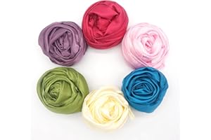 kizihaus Play Scarves for Kids – 34" 6 Pack Play Silks with Glossy & Matte Texture – Colorful for Toddlers, Montessori Toy for Sensory Play, Pretend Play & Movement