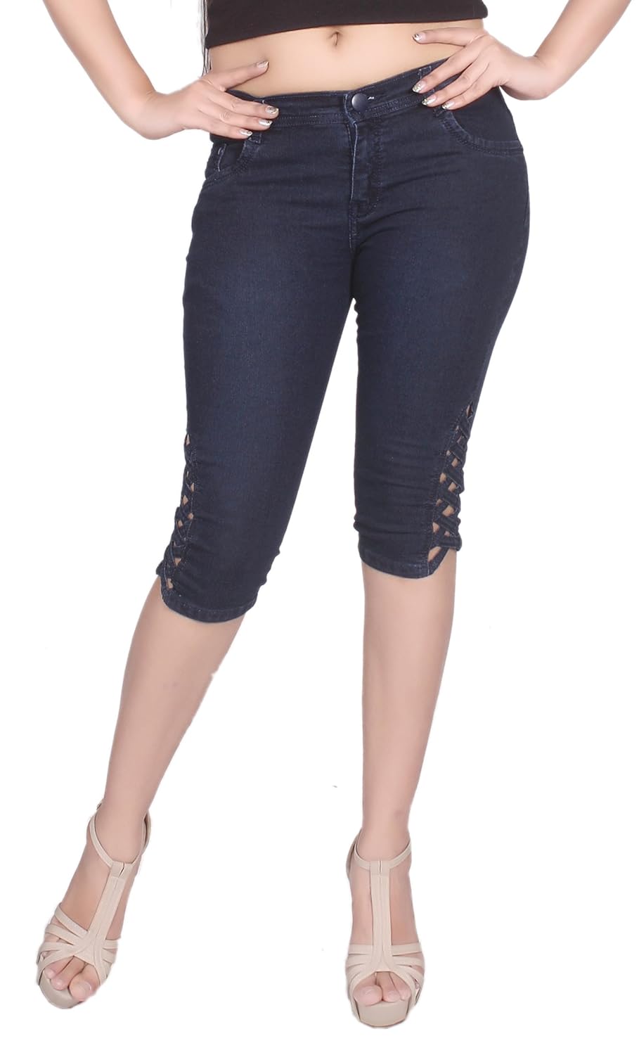 nifty women's slim fit capris