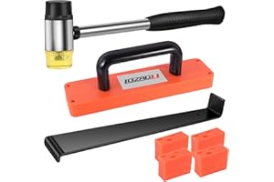 LOZAGU 43-Piece Laminate Flooring Tools, LVP installation kit, Vinyl Flooring Tools, Tapping Block with Handle, Spacers, Double-Faced Mallet and Pull Bar (43-PIECE)