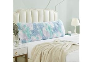 Hobed Life Cozy Plush Fur Body Pillow 20X54 Inches with Premium Filling, Ultra Soft Bed and Sofa Pillow, Vibrant Pastel Colors on Long Pillow, Big Hug Double Pillow, Pregnancy Pillow, Warm Fascinating