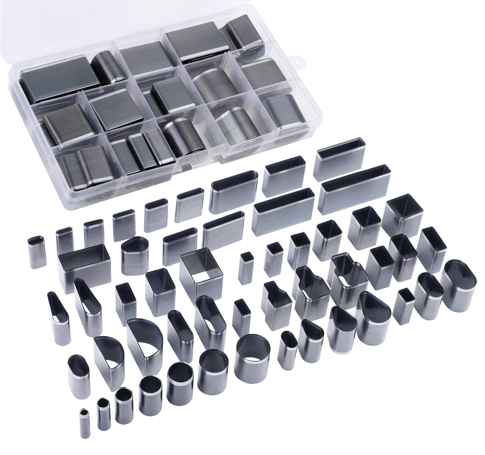 52 Shape Style Leather Hole Punch Tool for Belts - Multiple Shapes Hollow Cutter, Crafting Tools Set for Leather Work