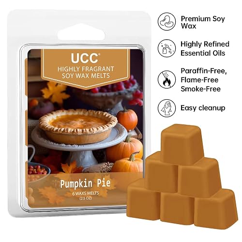 UCC Plant Based Wax Melts 4 Pack – Soy Wax Cubes, Highly Scented, Long Lasting