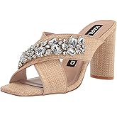KARL LAGERFELD womens Rosina Crisscross Heeled Sandal
