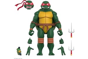 Super7 ULTIMATES! Teenage Mutant Ninja Turtles Raphael - 7" TMNT Action Figure with Accessories Classic Cartoon Collectibles and Retro Toys