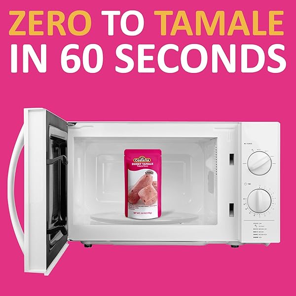 LA COSTEÑA SWEET TAMALES – MADE WITH DRIED PLUM & MASA CORN MEAL – MICROWAVABLE READY TO EAT MEALS NO REFRIGERATION – PREMADE EASY MEALS – INSTANT LUNCH TO GO – MEXICAN FOOD – 3.8 OZ, 12 PACK