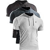 NELEUS Men's Dry Fit Performance Athletic Shirt with Hoods