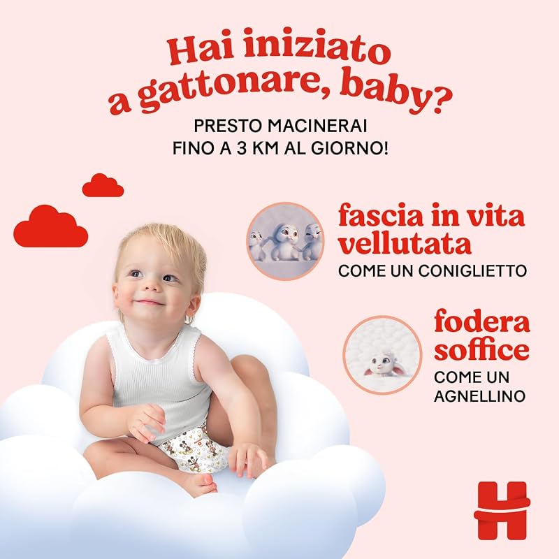 Little Movers, 168 Pannolini Taglia 3 (4-9 Kg), Pacco Scorta