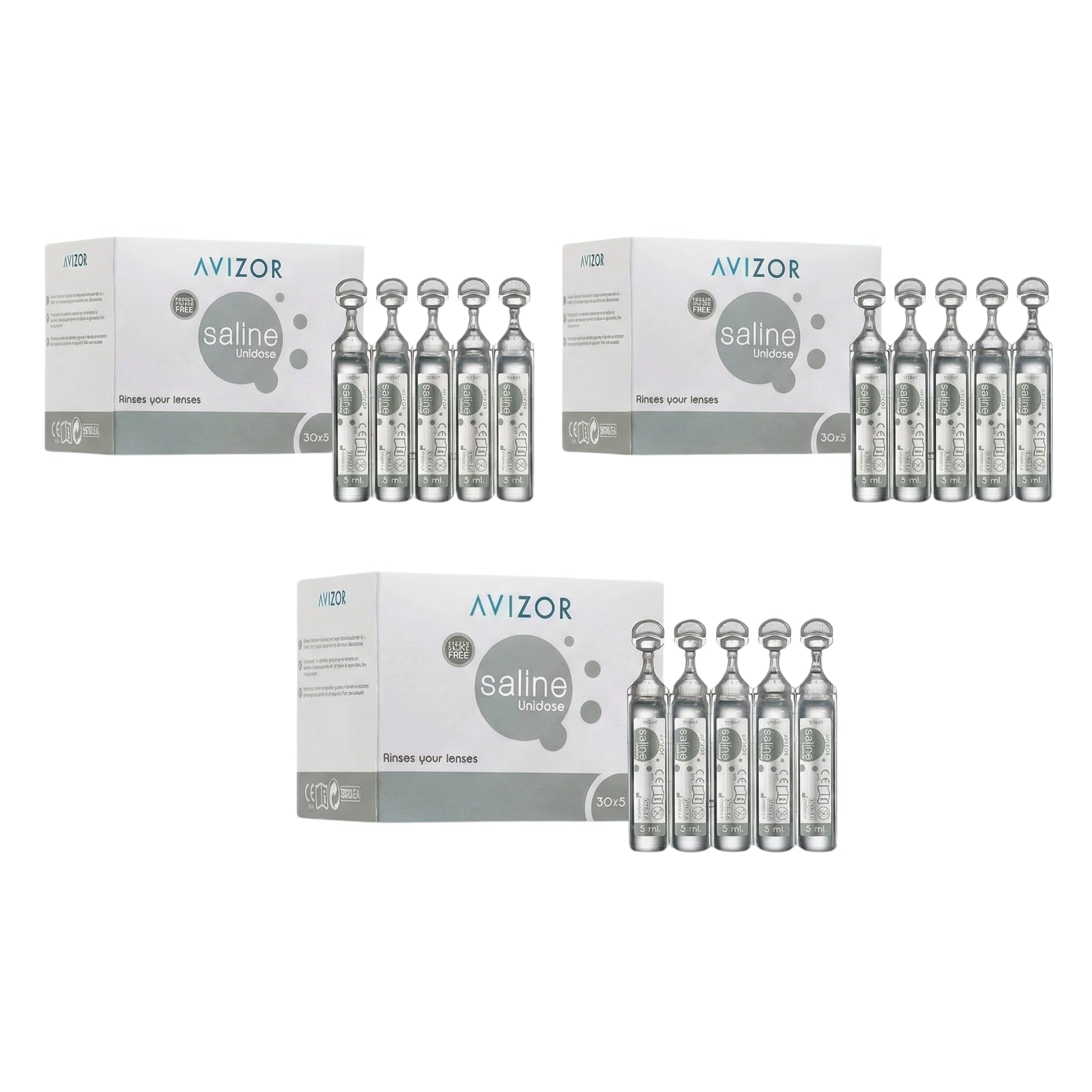 Unidose Saline by Avizor 30 x 5ml X3 Pack