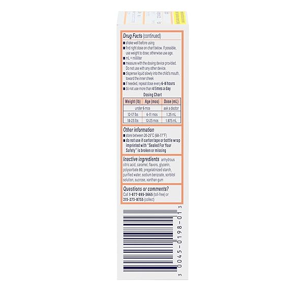 INFANTS’ MOTRIN INFANT IBUPROFEN ORAL SUSPENSION CONCENTRATED DROPS, NSAID FEVER REDUCER & PAIN RELIEVER FOR BABIES, DYE FREE, ALCOHOL-FREE, BERRY FLAVOR, INCLUDES ENCLOSED SYRINGE, 1 FL. OZ