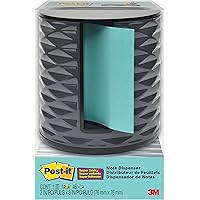 Post-it Note Dispenser, Vertical, Black with Grey (ABS-330-B) 3" x 3"