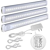 LED Under Cabinet Lighting dimmable - GONOTO Under Cabinet Light hardwired120V ETL Adapter,Tool-Free Install Kitchen Accent L