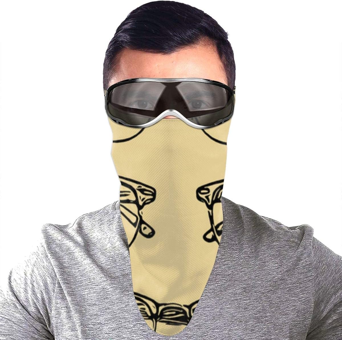 Eye Glasses Khaki Windproof Mask Face Mask Balaclava for Men & Women at