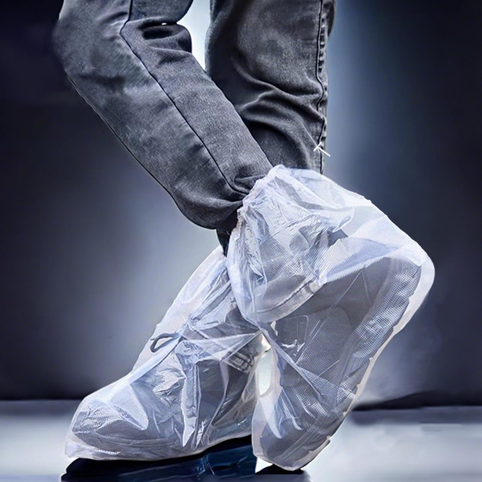 Photo 1 of 10Pairs Waterproof Shoe Covers, Shoe Covers for Rain, Disposable Shoe Covers, Rain Shoe Covers, Plastic Boot and Shoe Covers for Men and Women (Transparent)