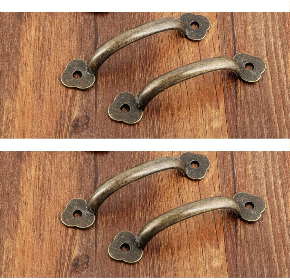 JINXM 8 x Zinc Alloy Rustic Door Knob Handles for Kitchen Barn Doors Garden Shed (100 mm), Bronze (4 Inches) - Image 5