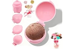 4Pcs Heart-Shaped Round Disc-Shaped & Cupcake Molds, Heart Cake Pop Mold Kit Mini Cake Pan Pop Ring Molds Easy Baking Accesso