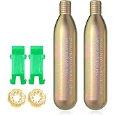 24G Co2 Cartridge Cylinder for Life Vest, Accessory for C02 PFD Rearming Kit, for Auto/Manual Inflating Life Jacket, for Adult, Used for Fishing, Surfing, Sea/Ocean Activities 2Pack