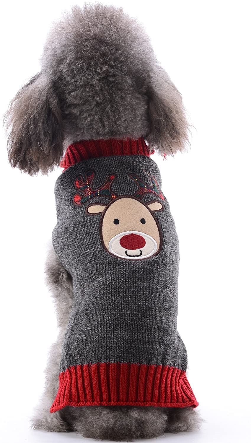 ABRRLO dog costumes dog clothing cotton sweater party Christmas day winter coat knitted pullover dress up pet dog sweater pet costume fashion holiday party puppy gift for dog