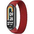 LEIXIUER Braided Solo Loop Band for Xiaomi Smart Band 9 8 Strap Women Men,Soft Elastic Nylon Replacement Wristband for Xiaomi Mi Strap 9/8