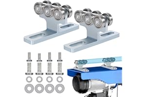 2 Pcs Electric Hoist Trolley for PA200-1000,Electric Hoist 6 Wheels Trolley Assembly Used for Unistrut 1-5/8" Wide and All 1-